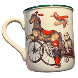 Vintage Potpourri Press Coffee Mug Horse Wagon 1992 Christmas Toys 11 Ounce‎ Mug